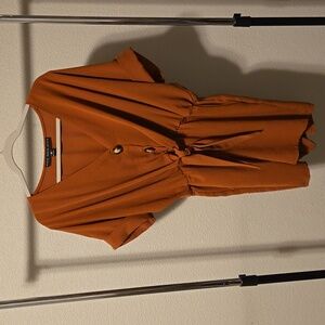 HYFVE Terracotta V-Neck Romper